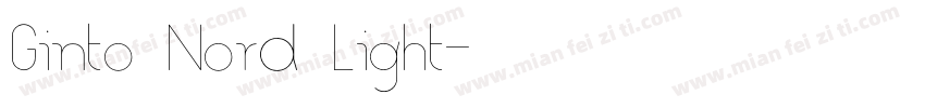 Ginto Nord Light字体转换